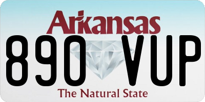 AR license plate 890VUP