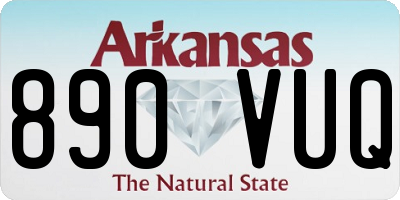AR license plate 890VUQ