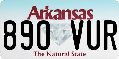AR license plate 890VUR