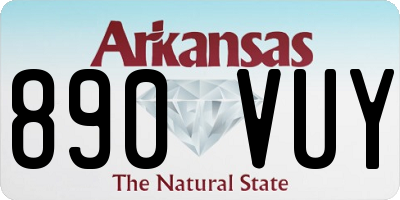 AR license plate 890VUY