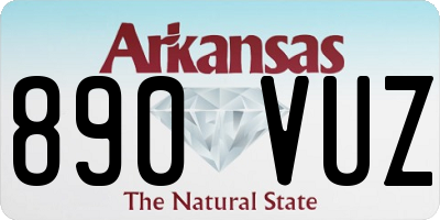 AR license plate 890VUZ