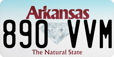 AR license plate 890VVM