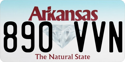 AR license plate 890VVN