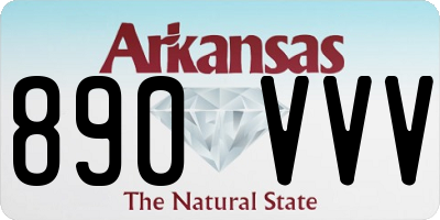 AR license plate 890VVV
