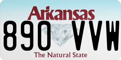 AR license plate 890VVW