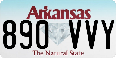 AR license plate 890VVY