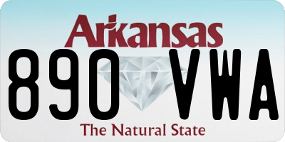 AR license plate 890VWA