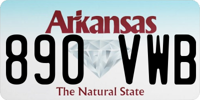 AR license plate 890VWB
