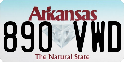 AR license plate 890VWD