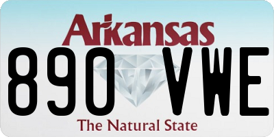 AR license plate 890VWE