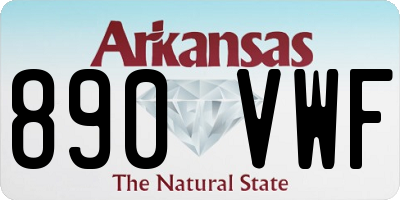 AR license plate 890VWF