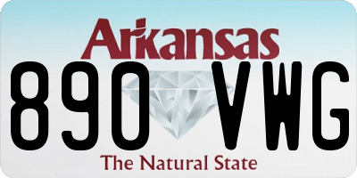 AR license plate 890VWG