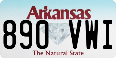 AR license plate 890VWI