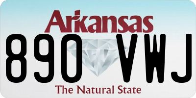 AR license plate 890VWJ