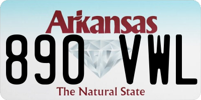 AR license plate 890VWL