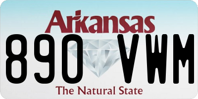 AR license plate 890VWM