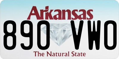 AR license plate 890VWO