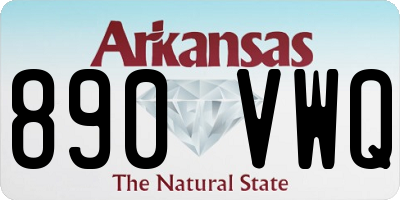 AR license plate 890VWQ
