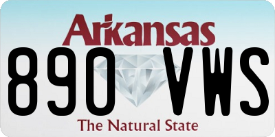 AR license plate 890VWS