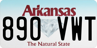 AR license plate 890VWT