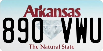 AR license plate 890VWU