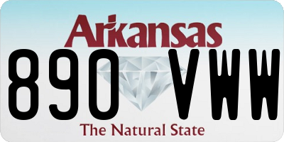 AR license plate 890VWW