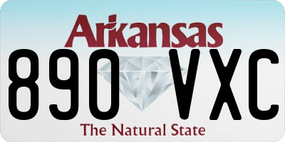 AR license plate 890VXC