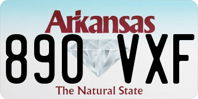 AR license plate 890VXF