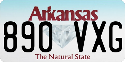 AR license plate 890VXG