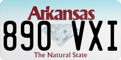 AR license plate 890VXI