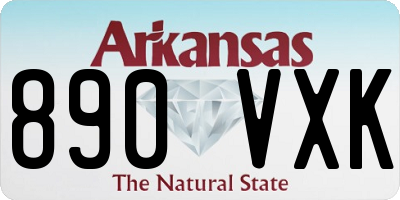 AR license plate 890VXK