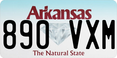 AR license plate 890VXM