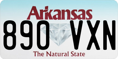 AR license plate 890VXN