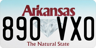 AR license plate 890VXO