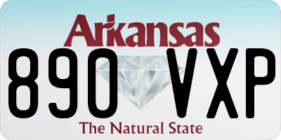 AR license plate 890VXP