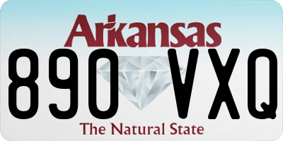 AR license plate 890VXQ