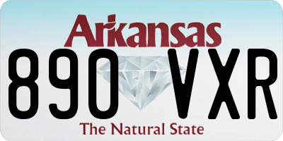 AR license plate 890VXR