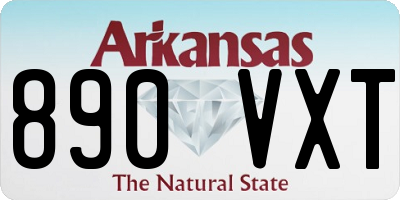 AR license plate 890VXT