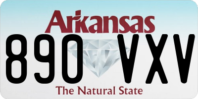 AR license plate 890VXV
