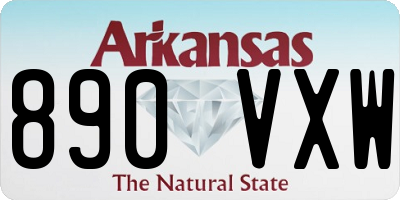 AR license plate 890VXW