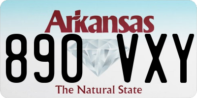 AR license plate 890VXY