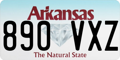 AR license plate 890VXZ
