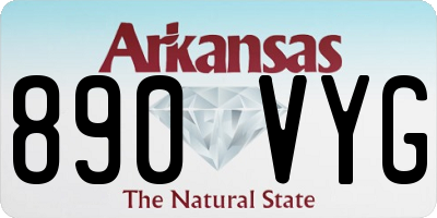 AR license plate 890VYG