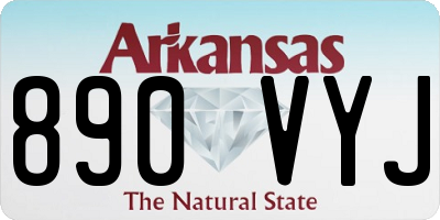 AR license plate 890VYJ