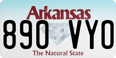 AR license plate 890VYO