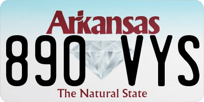 AR license plate 890VYS