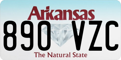 AR license plate 890VZC