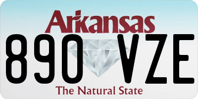 AR license plate 890VZE