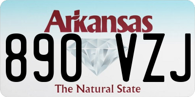 AR license plate 890VZJ