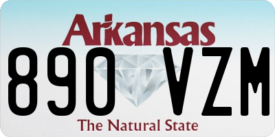AR license plate 890VZM